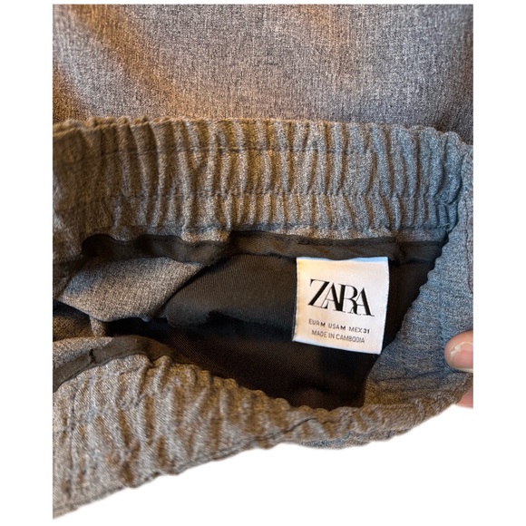 Zara Men’s Gray Elastic Waist Trousers with drawstring, size M. - Picture 3 of 4
